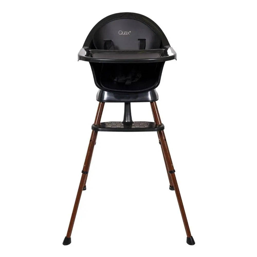 QUAX - Chaise Bébé Evolutive Ultimo 3 Luxe - Noir - Chataignier
