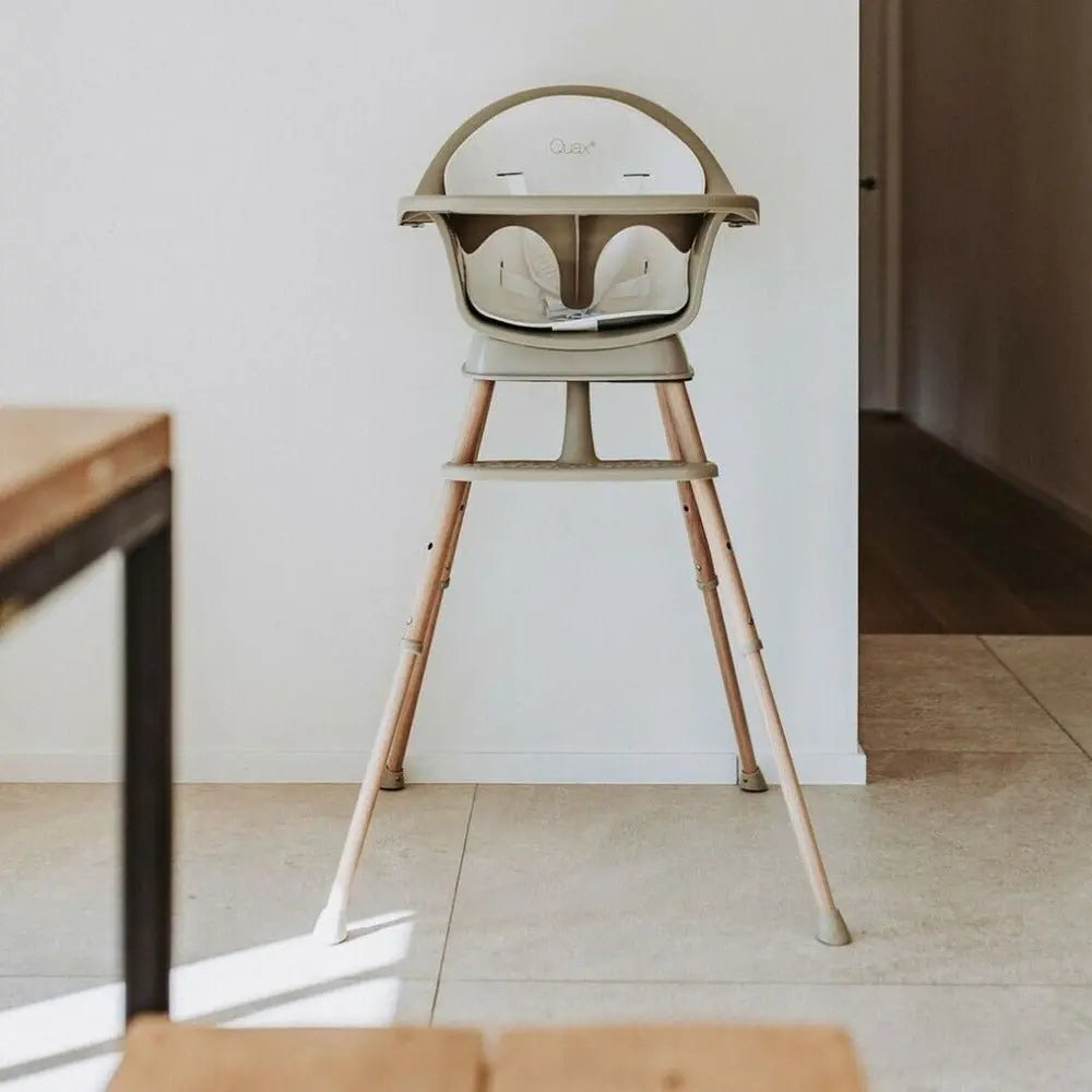 QUAX - Chaise Bébé Evolutive Ultimo 3 Luxe - Thym - Naturel