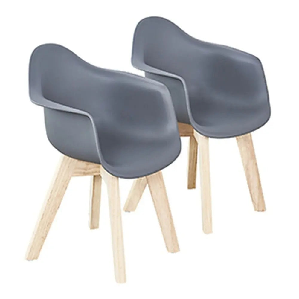 QUAX - Chaise Enfant Grise (set De 2)