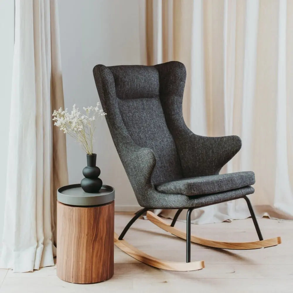 QUAX - Fauteuil À Bascule Adulte De Luxe Noir