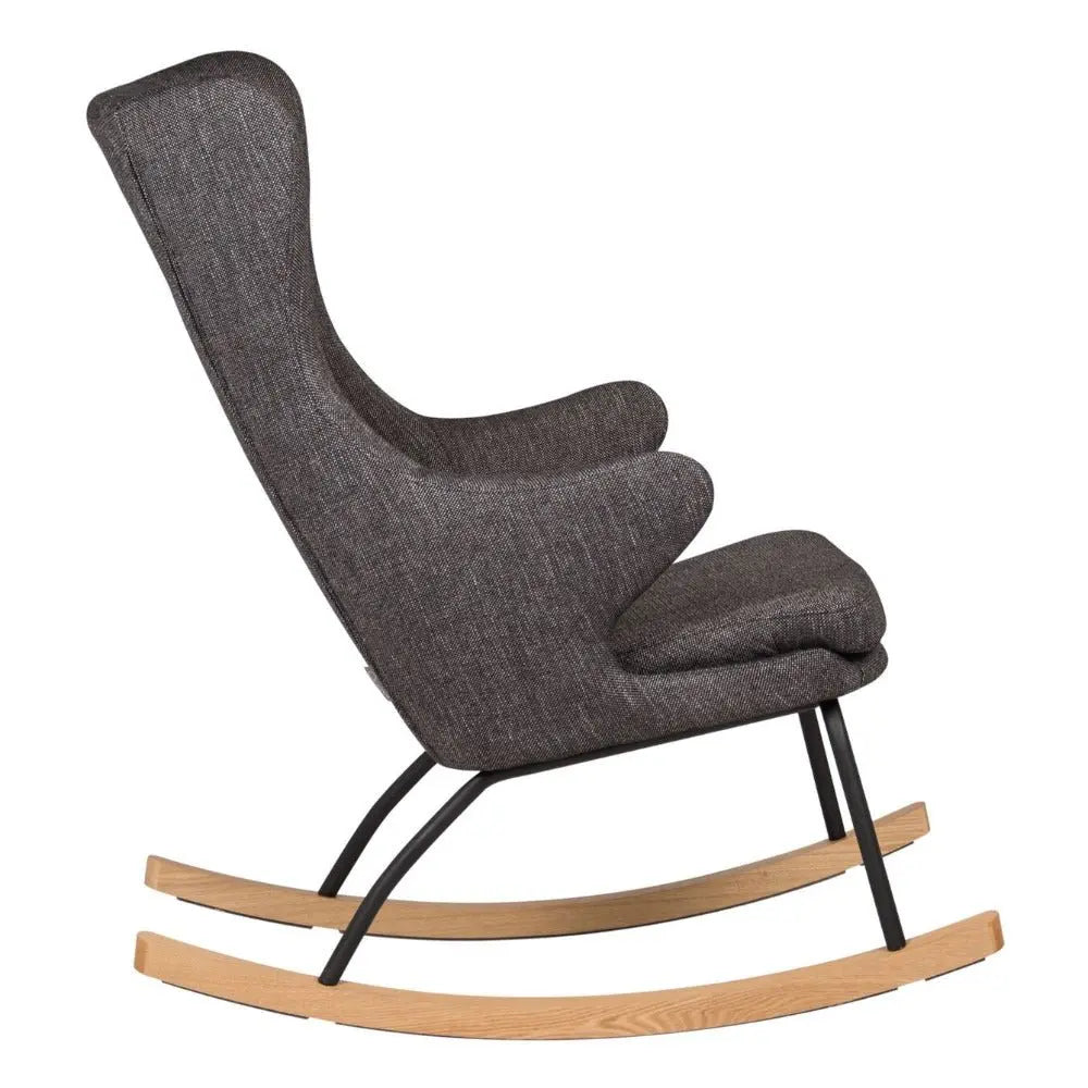 QUAX - Fauteuil À Bascule Adulte De Luxe Noir