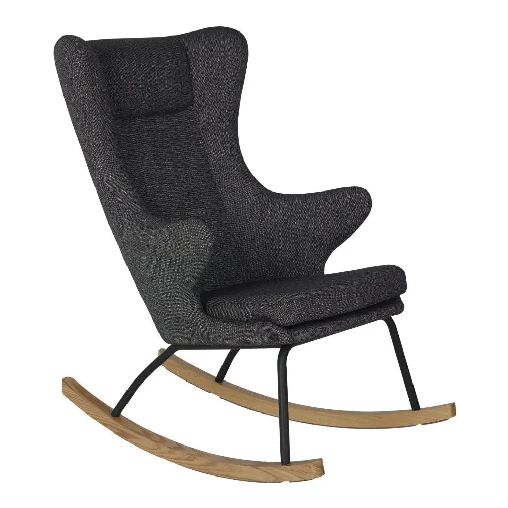 QUAX - Fauteuil À Bascule Adulte De Luxe Noir