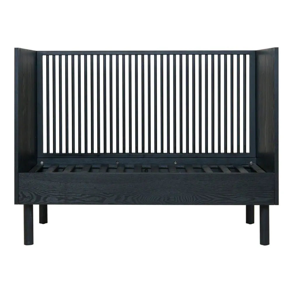 QUAX - Lit Bébé HAI NO KI 60 x 120 Cm - Frêne Noir