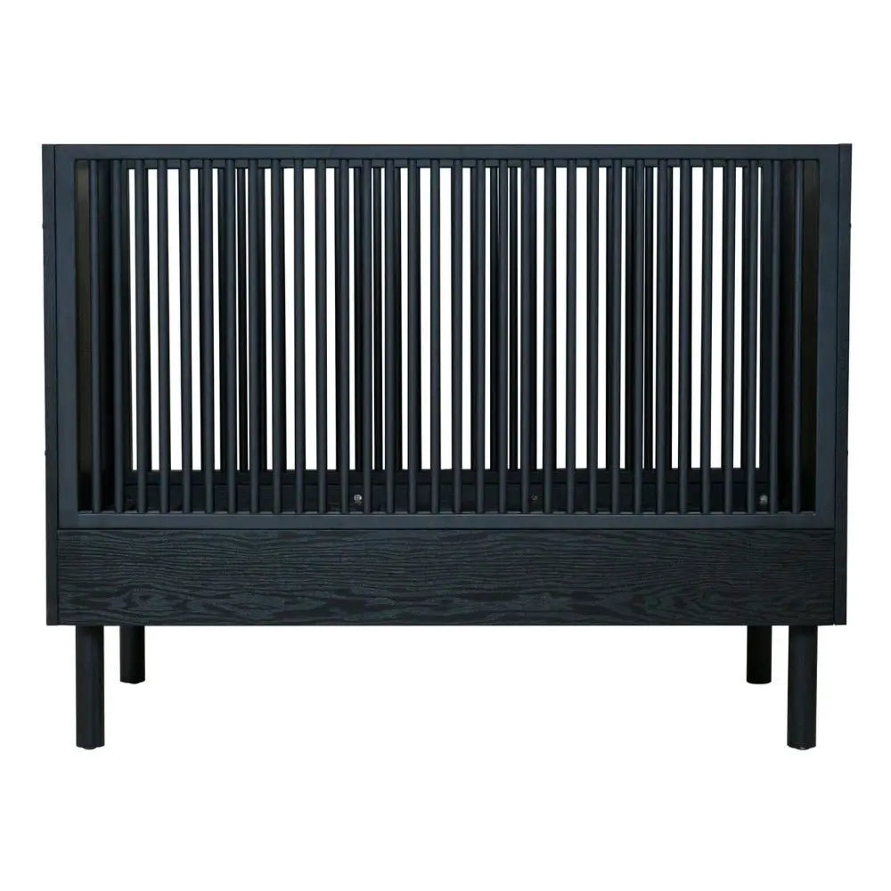 QUAX - Lit Bébé HAI NO KI 60 x 120 Cm - Frêne Noir