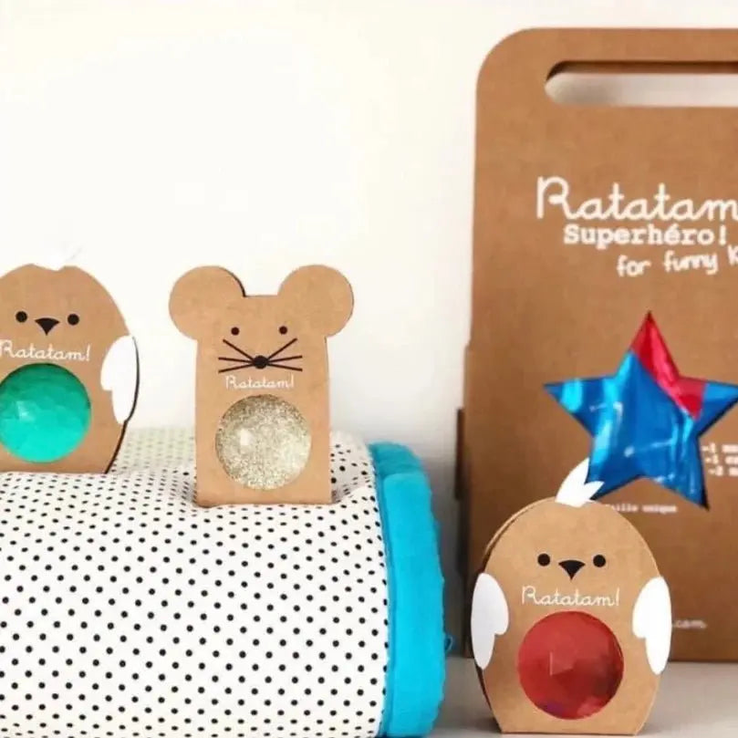 RATATAM KIDS - Balles Rebondissante Pailletées Souris - Argenté