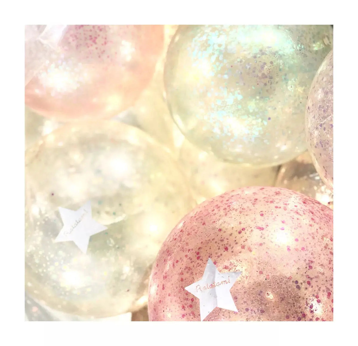 RATATAM KIDS - Ballon Bulles De Paillettes - Argent 22cm