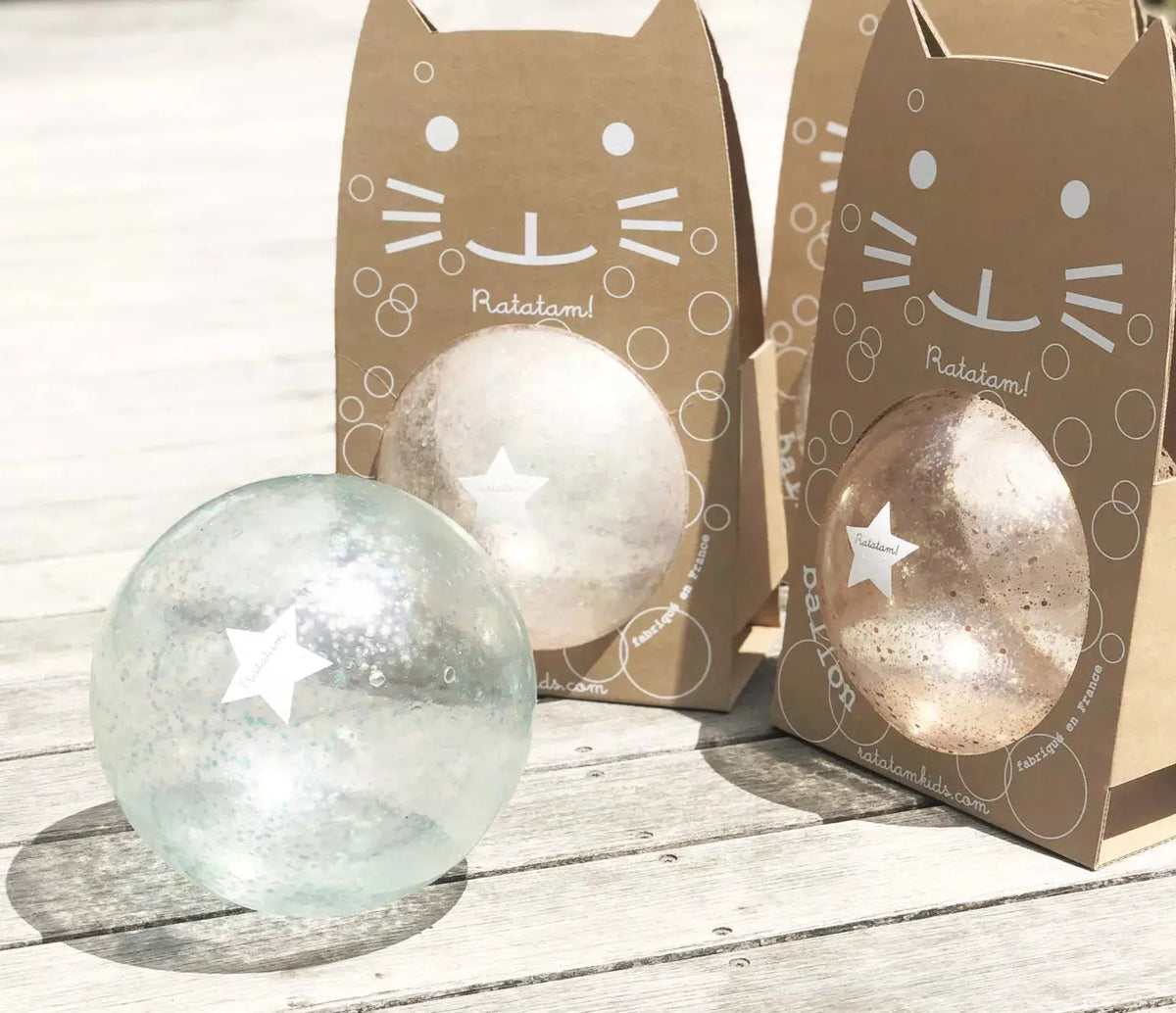 RATATAM KIDS - Ballon Bulles De Paillettes - Argent 22cm