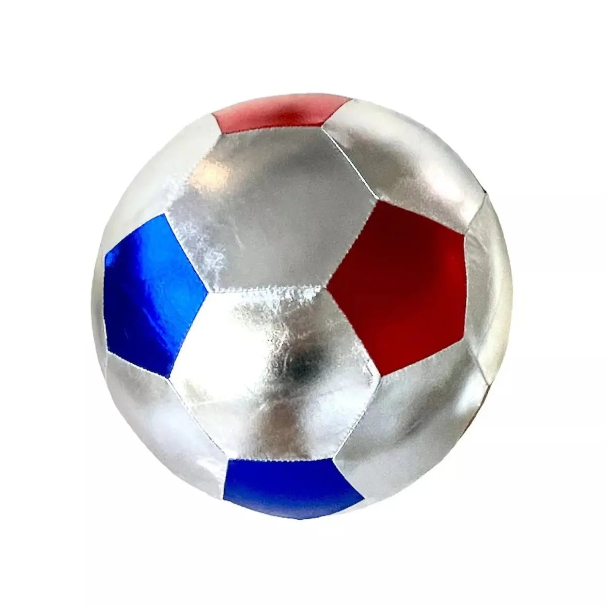 RATATAM KIDS - Ballon Foot Bleu, Argent, Rouge Métallique