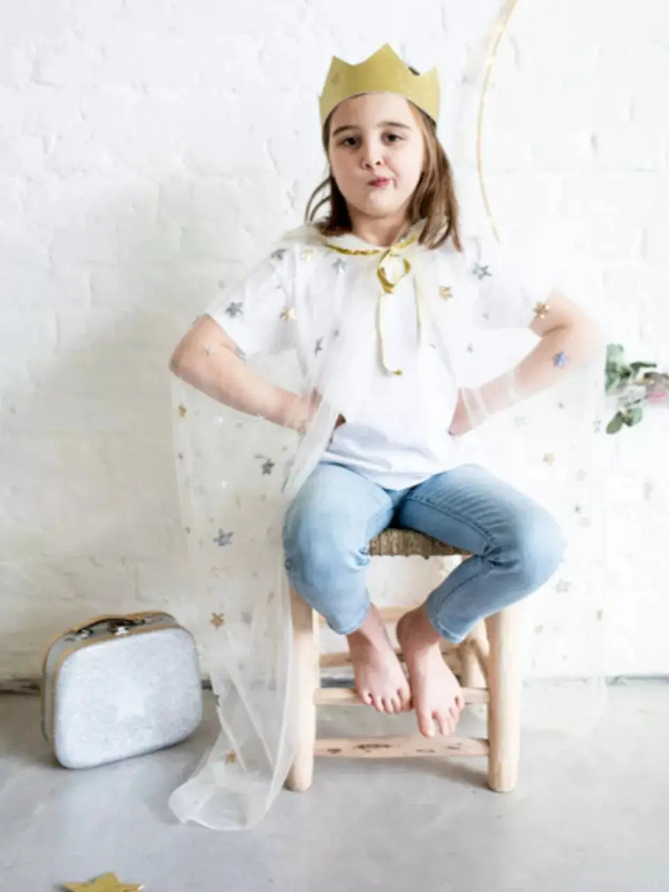 RATATAM KIDS - Cape De Fée Brodée Or Et Argent À Paillettes