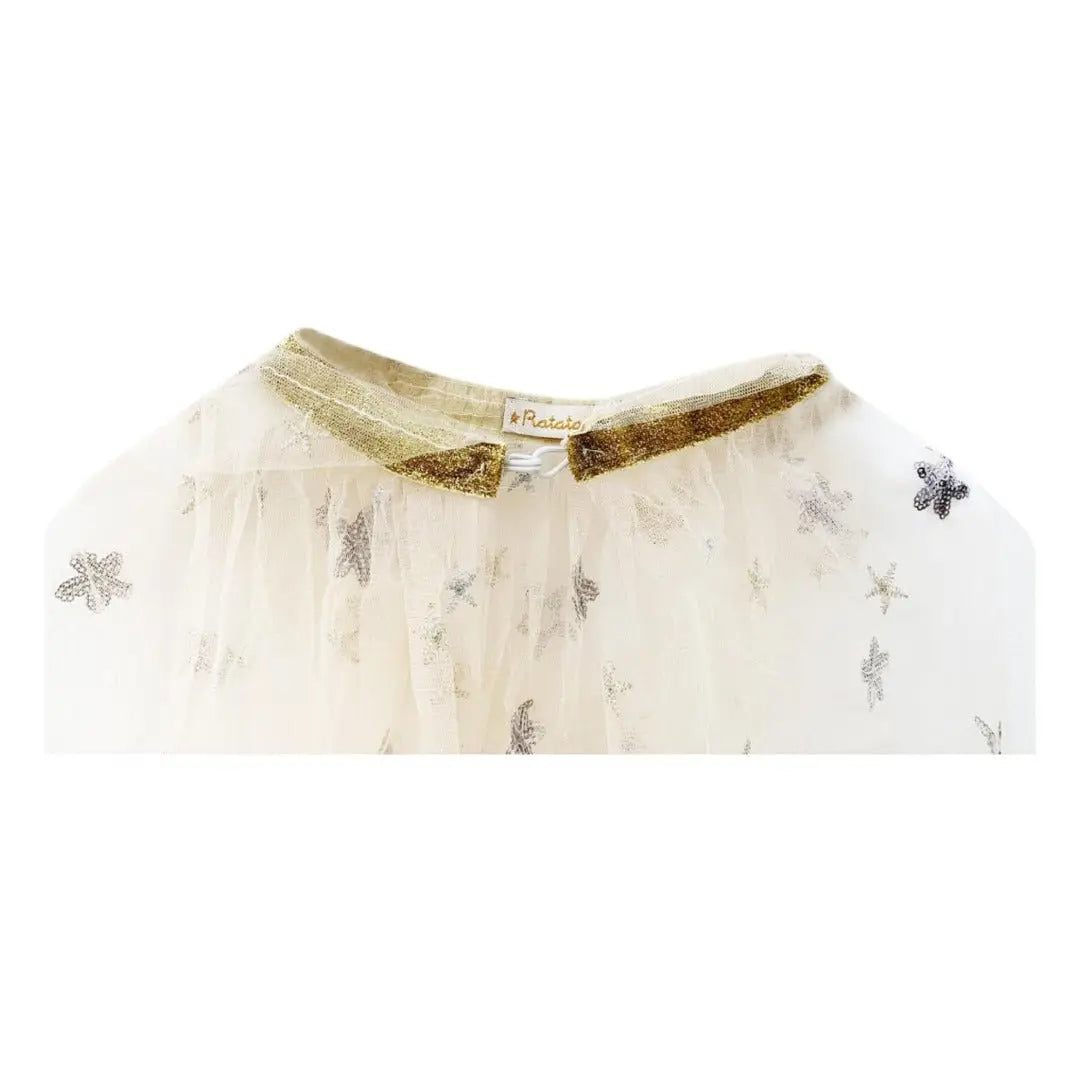 RATATAM KIDS - Cape De Fée Brodée Or Et Argent À Paillettes