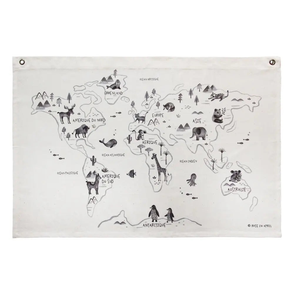 ROSE IN APRIL - Carte Du Monde Version Française