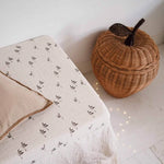 ROSE IN APRIL - Drap housse Olivia imprimé Oie Naturel 70 X 140 cm