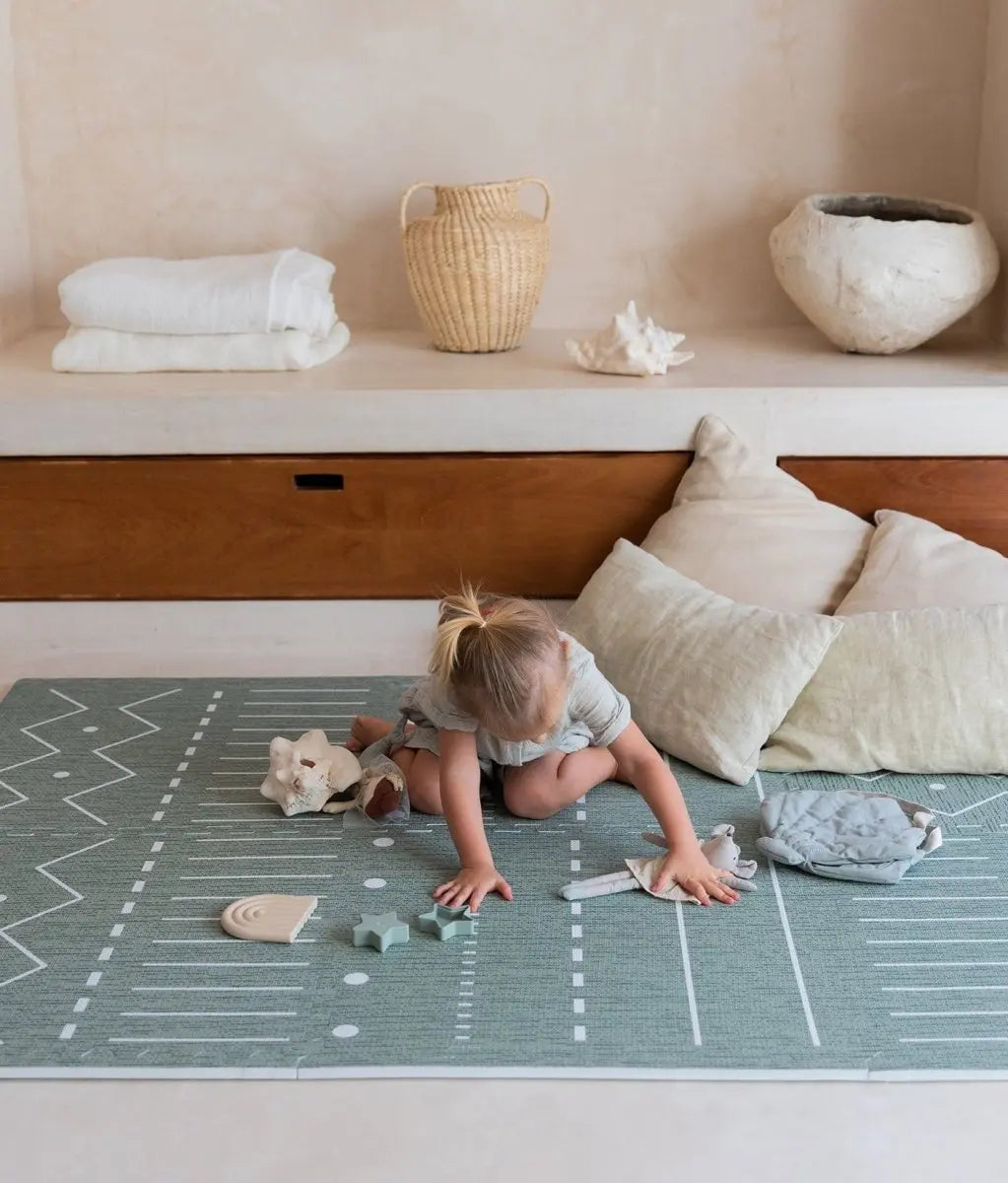 TODDLEKIND - Tapis de Jeu Bébé - Berbère - Moss