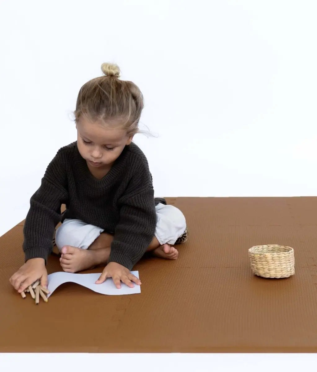 TODDLEKIND - Tapis de Jeu Bébé Puzzle Classique - Camel