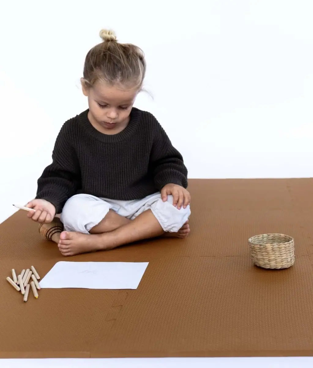 TODDLEKIND - Tapis de Jeu Bébé Puzzle Classique - Camel