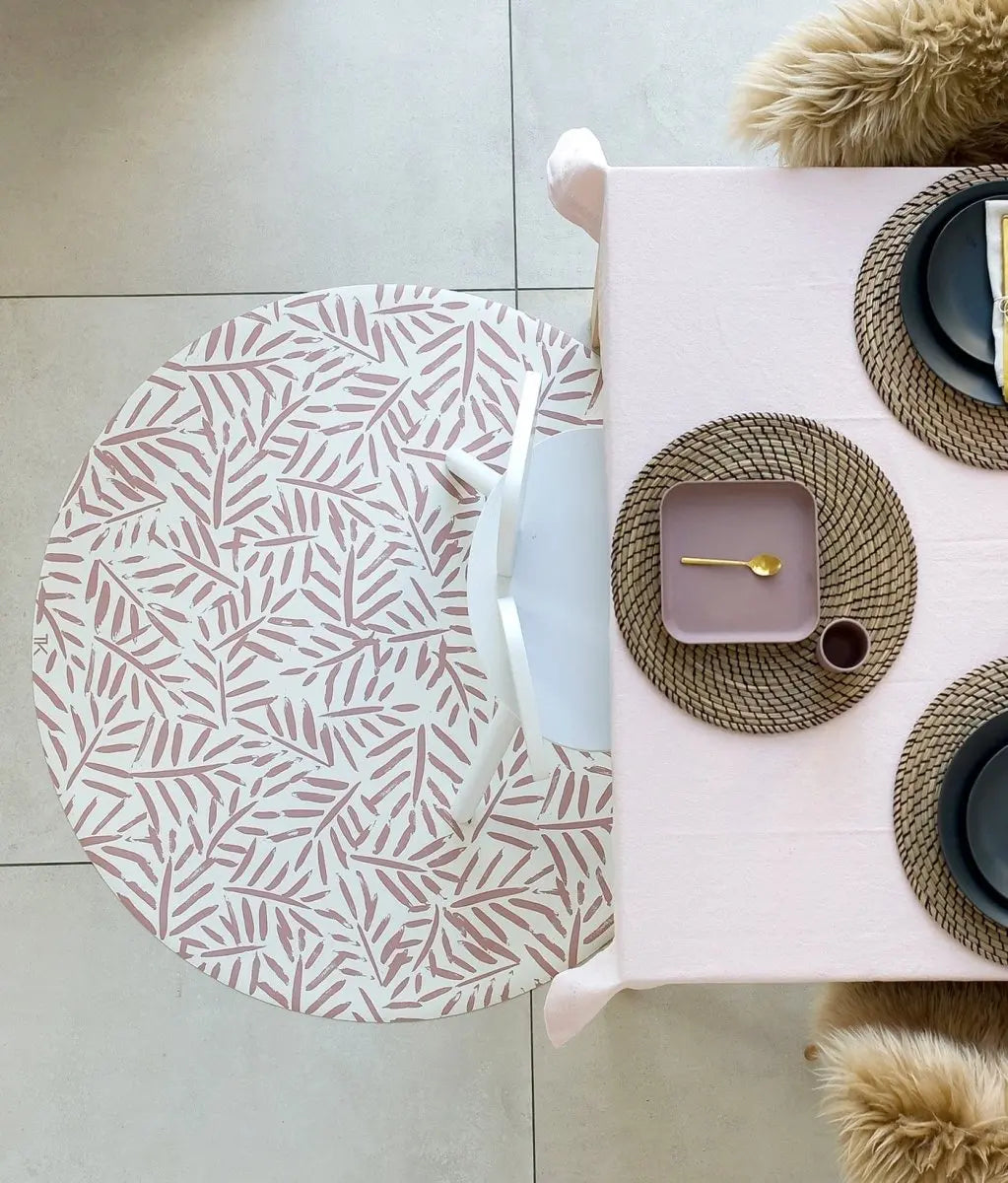 TODDLEKIND - Tapis Protège Sol Rond SPLAT MAT | Ocean Leaves - Sea Shell