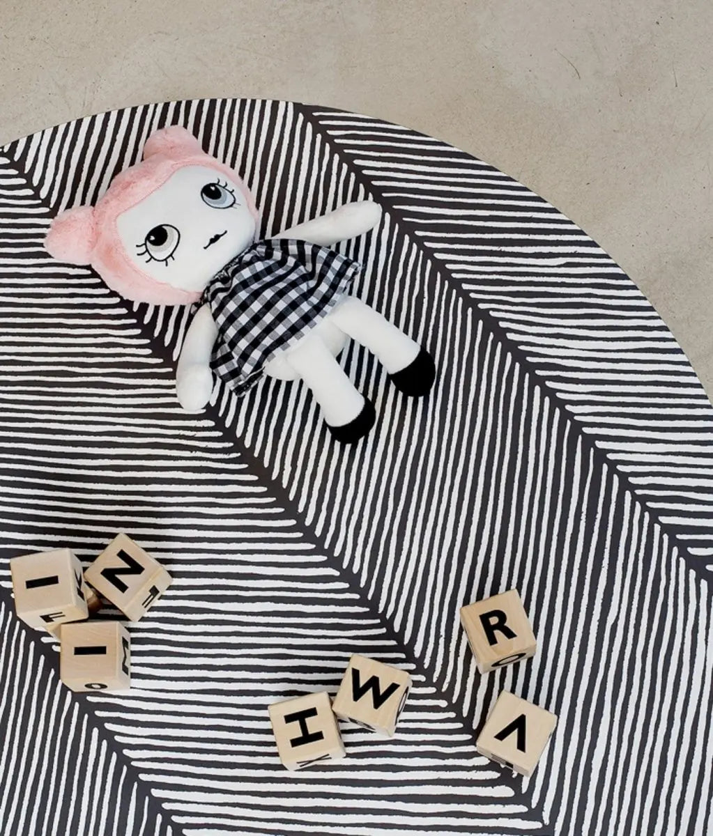 TODDLEKIND - Tapis Protège Sol Rond SPLAT MAT | Sandy Lines - Anchor