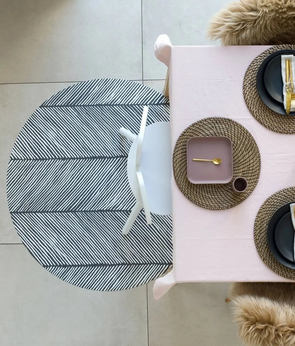 TODDLEKIND - Tapis Protège Sol Rond SPLAT MAT | Sandy Lines - Anchor