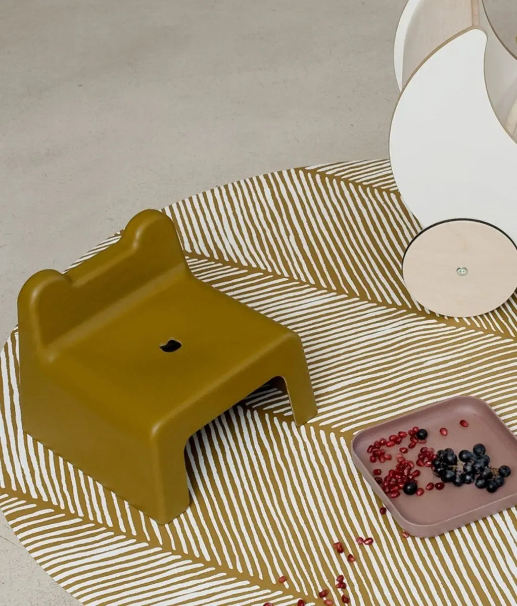 TODDLEKIND - Tapis Protège Sol Rond SPLAT MAT | Sandy Lines - Sand Castle