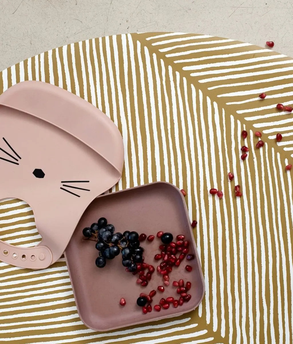 TODDLEKIND - Tapis Protège Sol Rond SPLAT MAT | Sandy Lines - Sand Castle