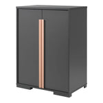 VIPACK - Armoire 2 Portes LONDON Anthracite