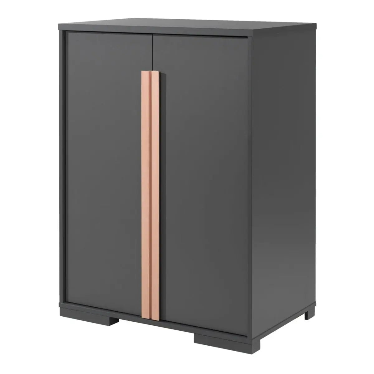 VIPACK - Armoire 2 Portes LONDON Anthracite