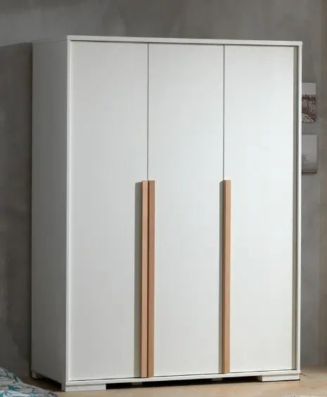 VIPACK - Armoire 3 Portes LONDON Blanc