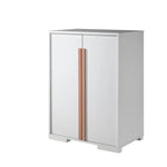 VIPACK - Armoire Étagères 2 Portes LONDON Blanc