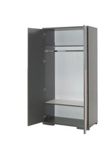 VIPACK - Armoire LONDON 2 Portes Anthracite