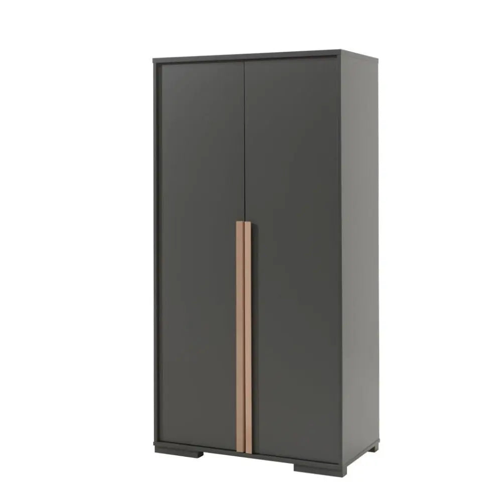 VIPACK - Armoire LONDON 2 Portes Anthracite