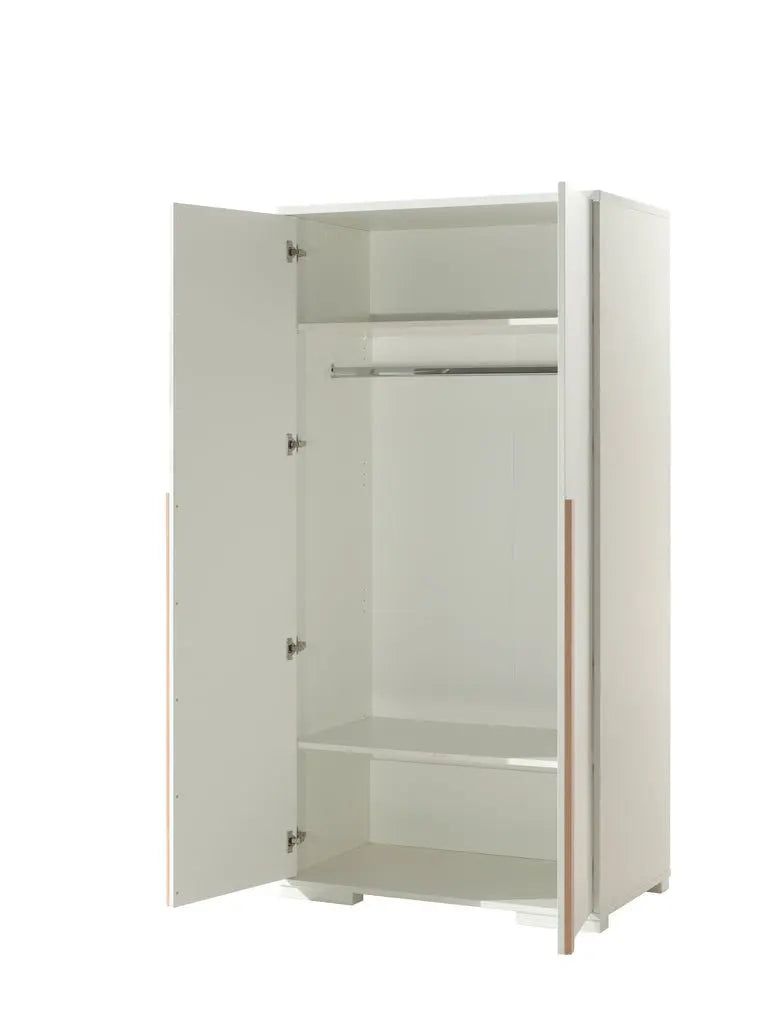 VIPACK - Armoire LONDON 2 Portes Blanc
