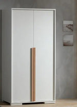 VIPACK - Armoire LONDON 2 Portes Blanc