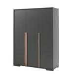 VIPACK - Armoire LONDON 3 Portes Anthracite