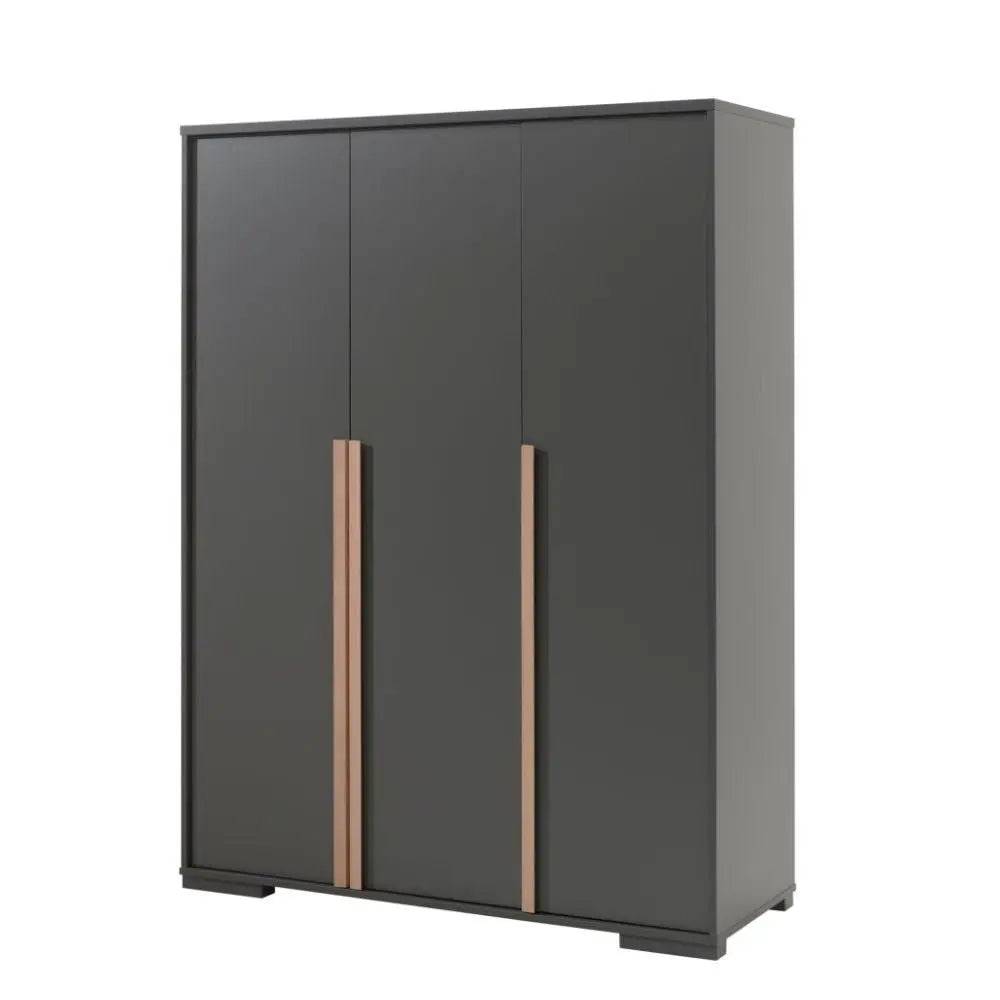 VIPACK - Armoire LONDON 3 Portes Anthracite