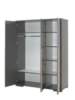 VIPACK - Armoire LONDON 3 Portes Anthracite