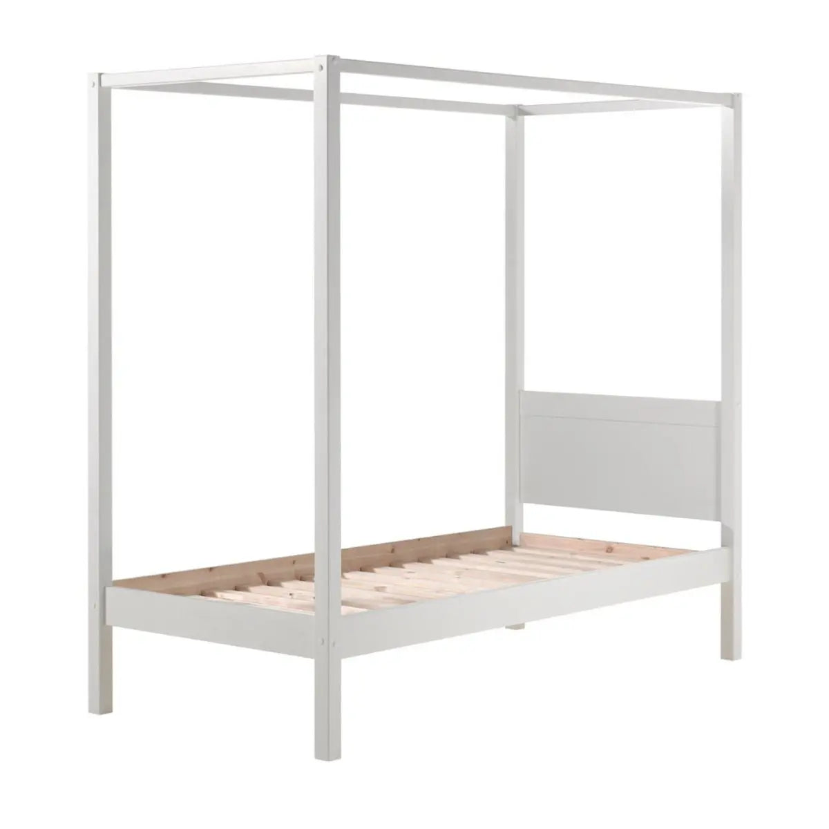 VIPACK - Lit à Baldaquin PINO 90x200cm Blanc