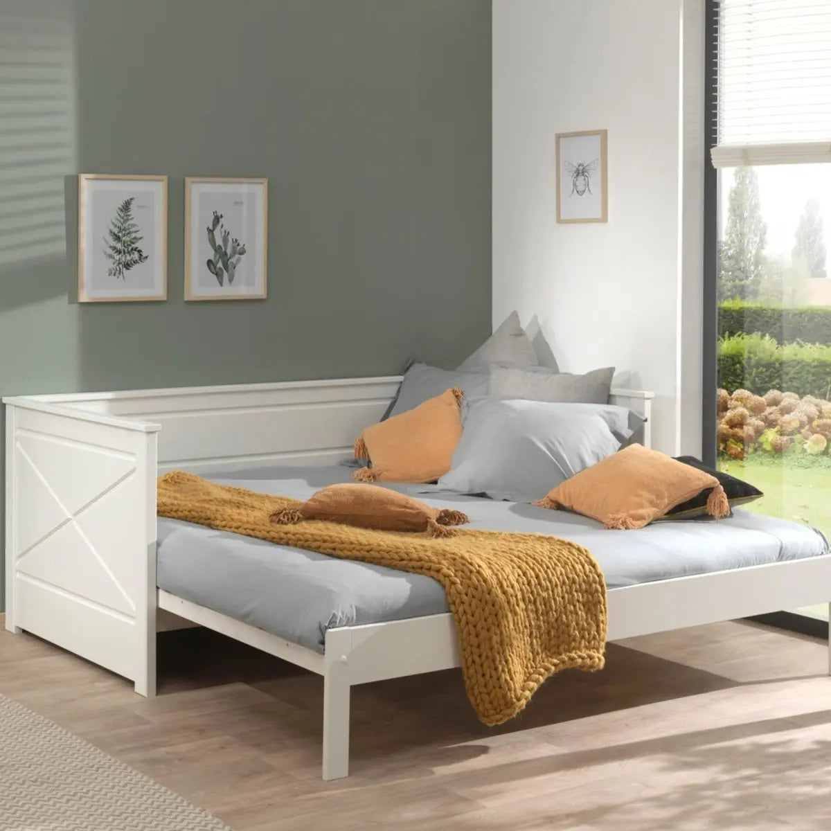 VIPACK - Lit Amouvable (93) 90 X 200 cm PINO / SCOTT Blanc