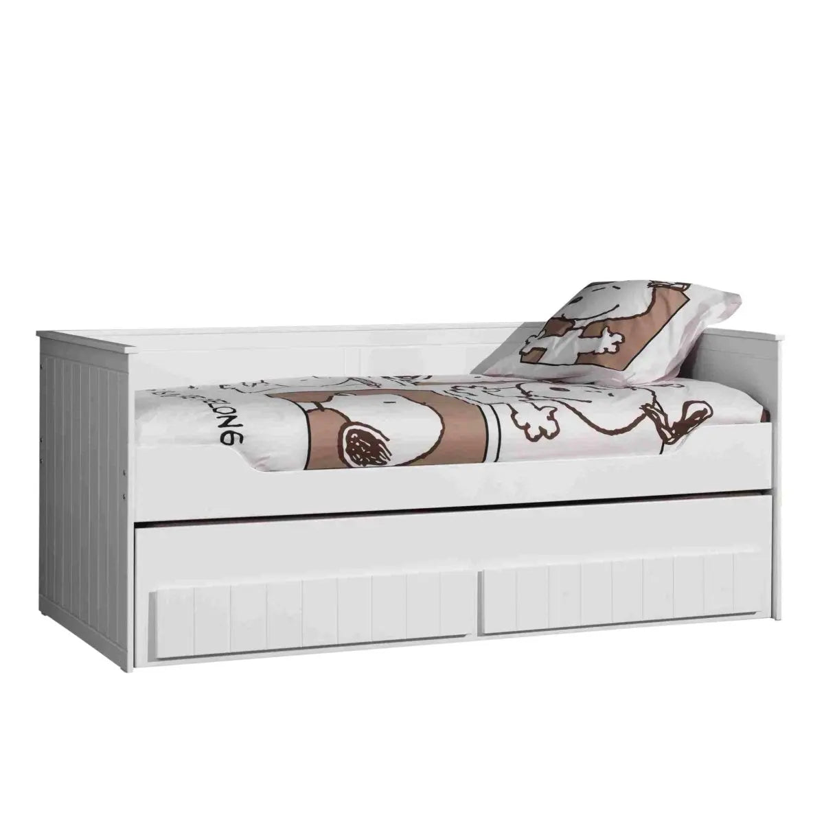 VIPACK - Lit Capitain ROBIN - Blanc 90 X 200 Cm