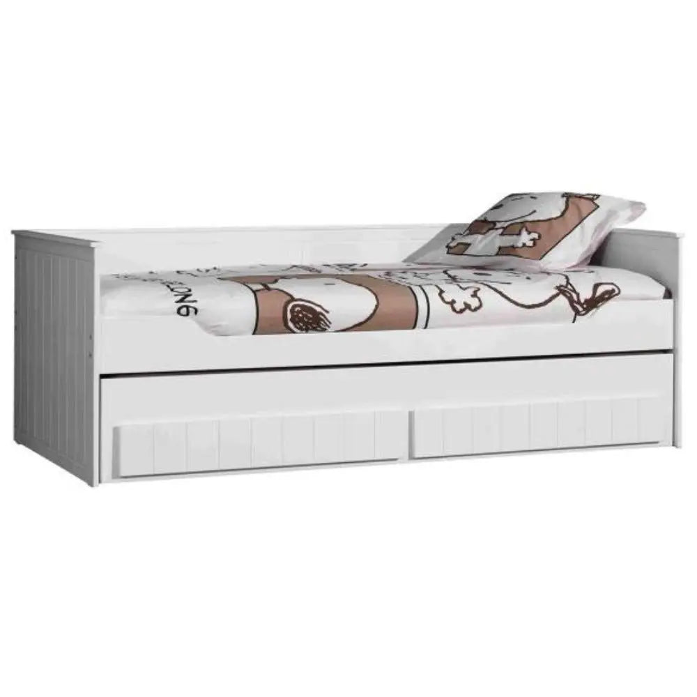 VIPACK - Lit Capitaine ROBIN 90 X 200 Cm Blanc