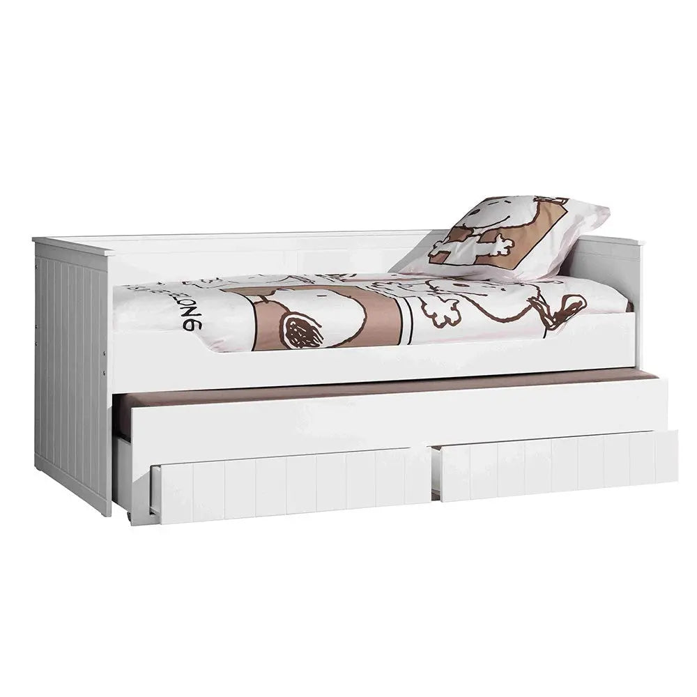 VIPACK - Lit Capitaine ROBIN 90 X 200 Cm Blanc