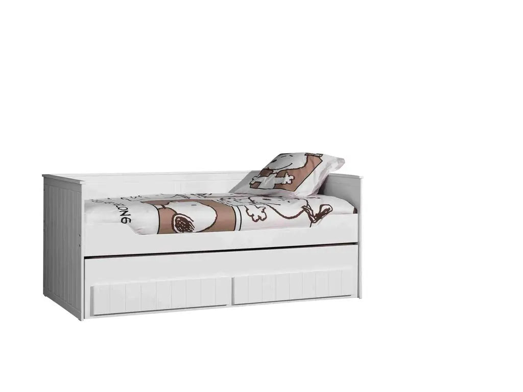 VIPACK - Lit Capitaine ROBIN 90 X 200 Cm Blanc