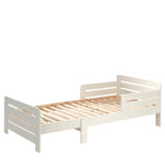 VIPACK - Lit évolutif Jumper Avec Matelas Extensible (160 + 40 cm) - Blanc