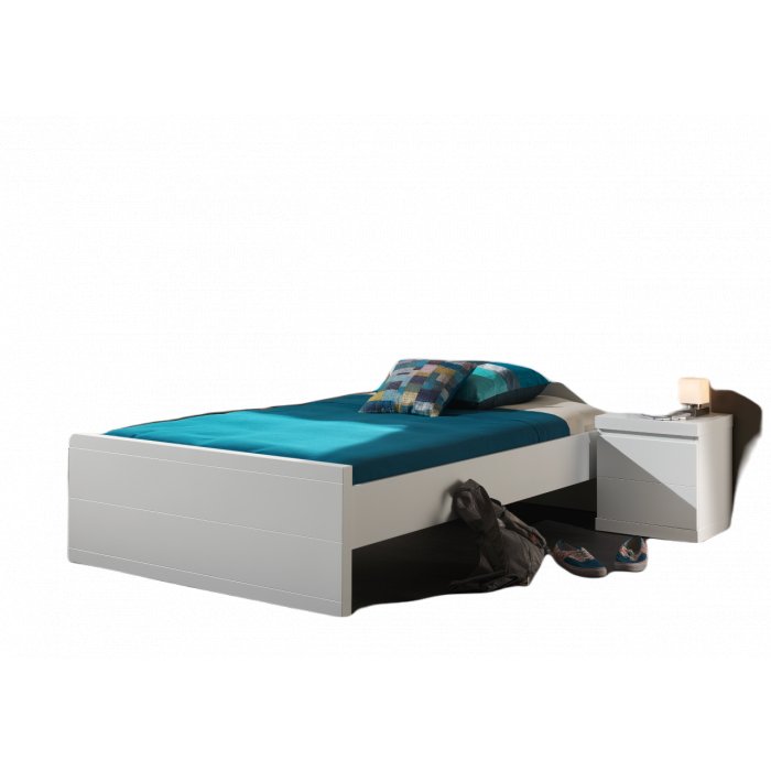 Lit enfant Lara 90x200 cm avec tiroir de lit - blanc Moderne - Vipack