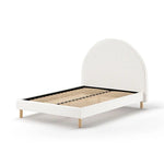 VIPACK - Lit Lune 140 X 200 Cm Blanc Boucle