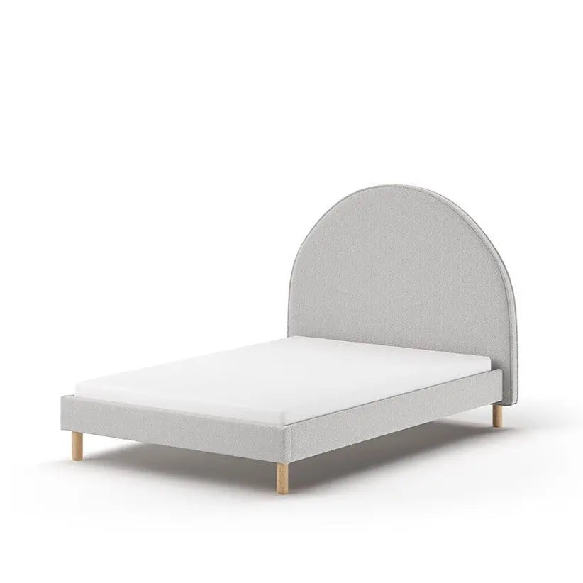 VIPACK - Lit Lune 140 X 200 Cm Gris Boucle