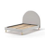 VIPACK - Lit Lune 140 X 200 Cm Gris Boucle