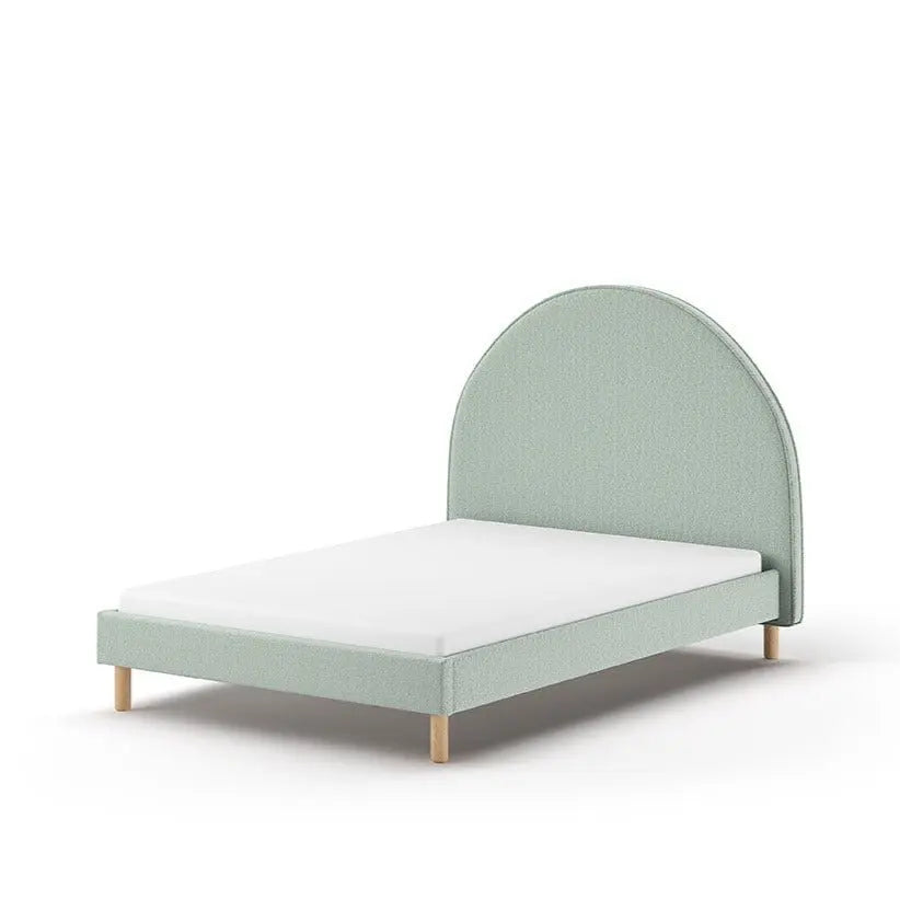 VIPACK - Lit Lune 140 X 200 Cm Vert Boucle