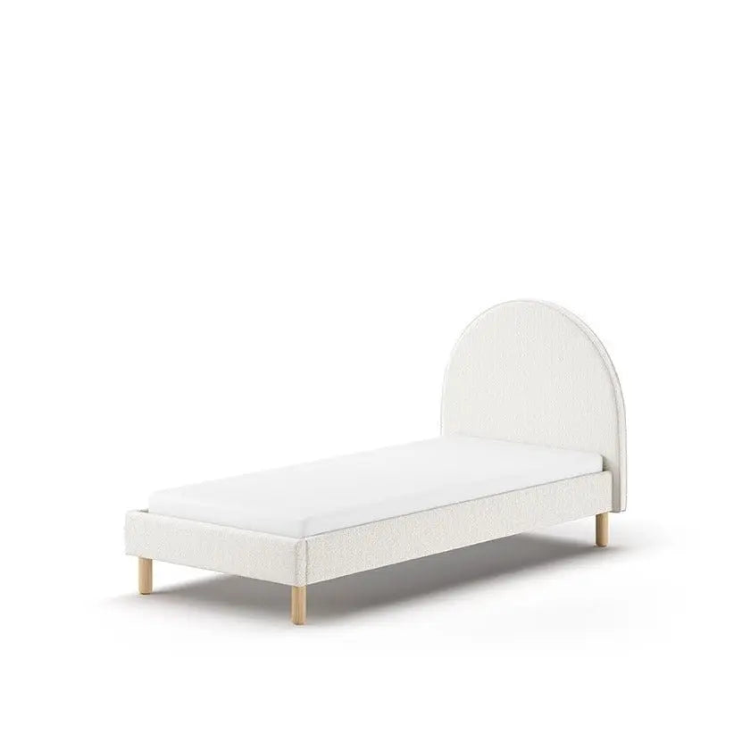 VIPACK - Lit Lune 90 X 200 Cm Blanc Boucle