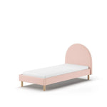 VIPACK - Lit Lune 90 X 200 Cm Rose Boucle