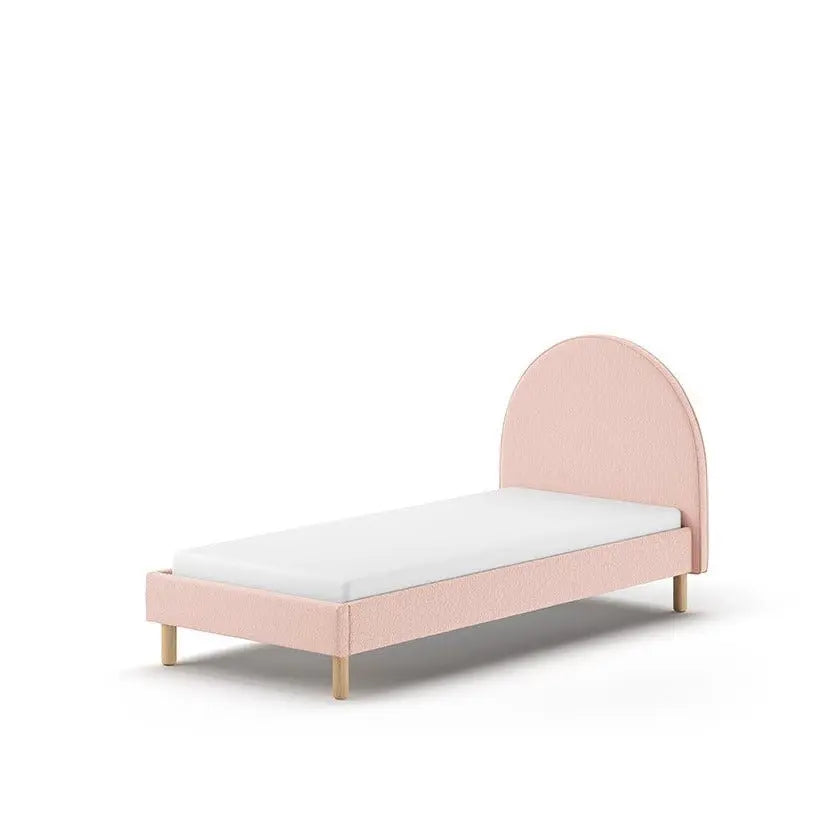 VIPACK - Lit Lune 90 X 200 Cm Rose Boucle